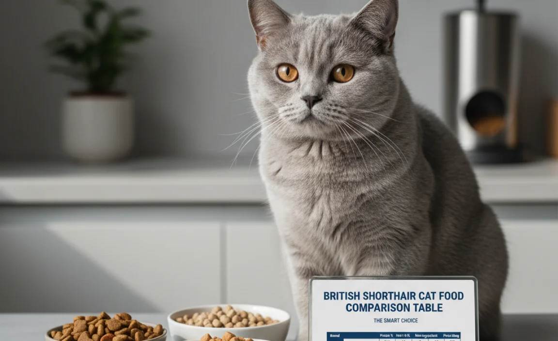 British Shorthair Cat Food Comparison Table
