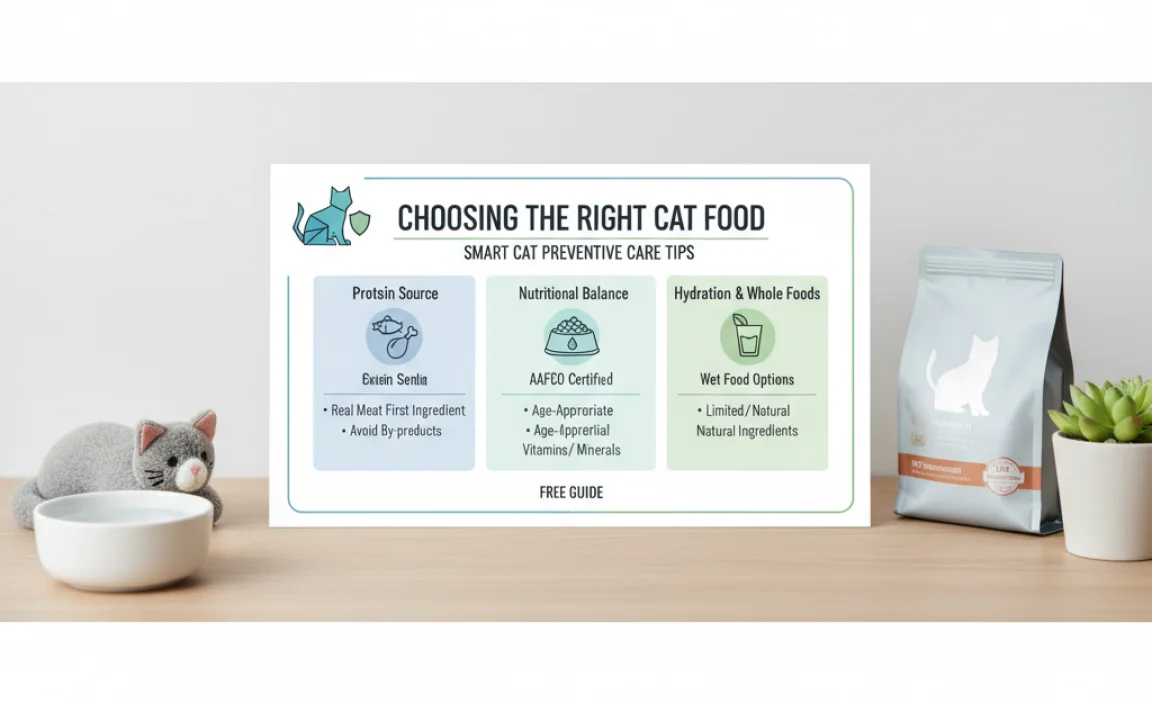Choosing the Right Cat Food: Cat Preventive Care Tips Infographic