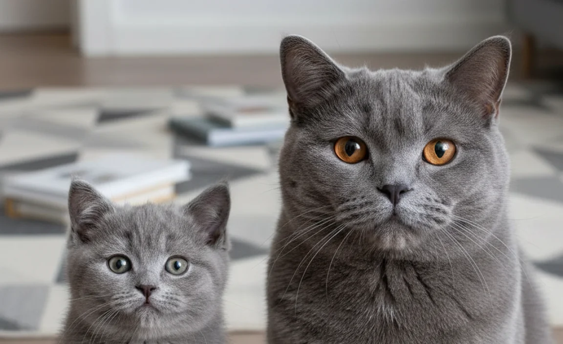 Facial Features: Kitten vs. Adult