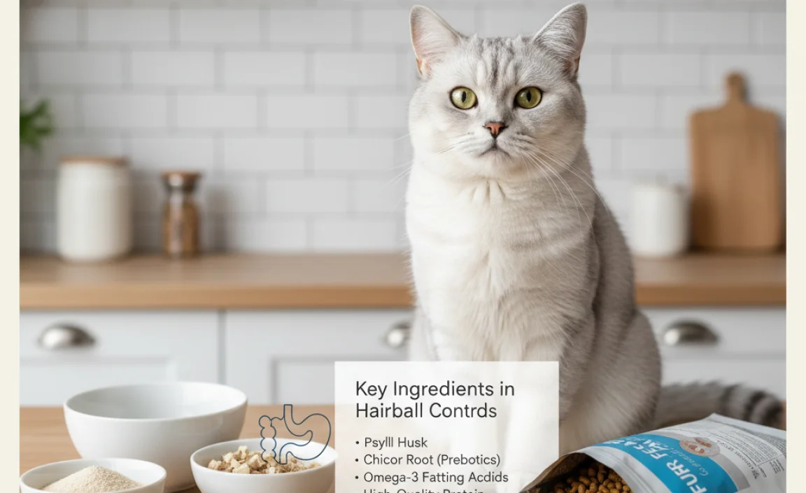 Key Ingredients in Hairball Control Foods