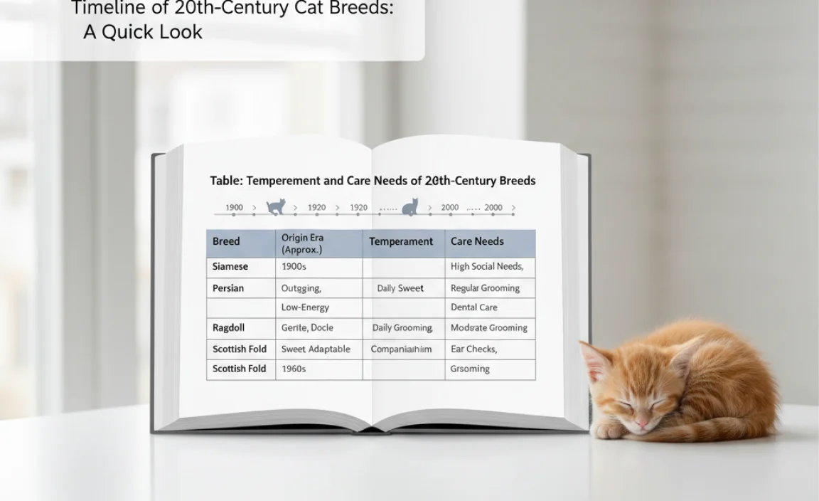 Table: Temperament and Care Needs of 20th-Century Breeds