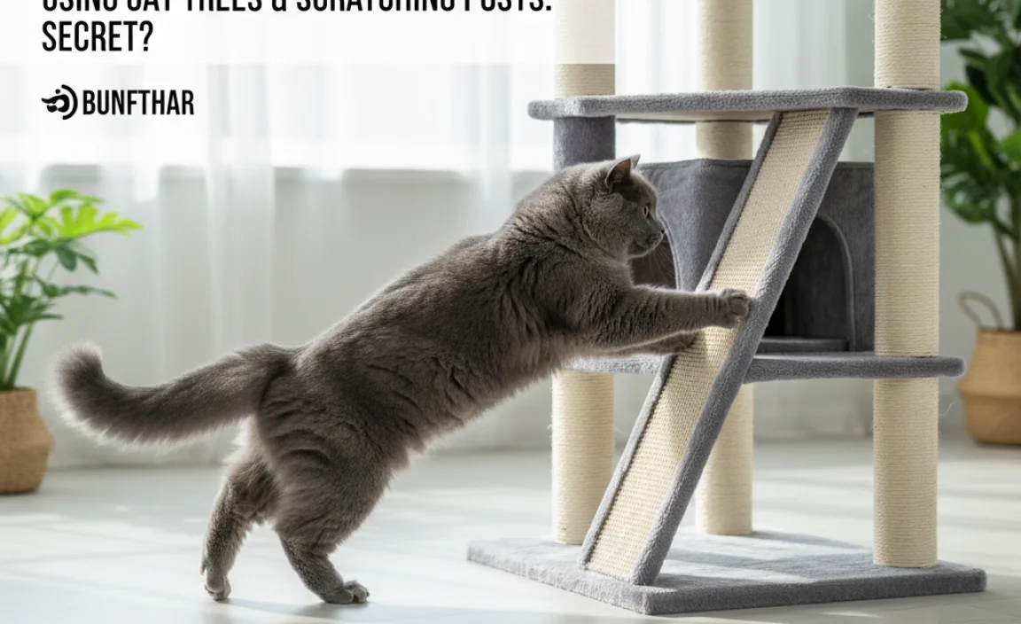 Using Cat Trees and Scratching Posts